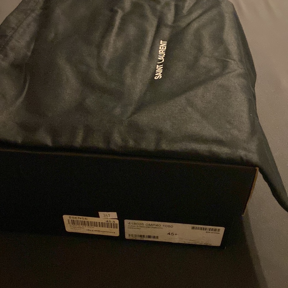 Saint Laurent Black and Gold High-Top Sneakers - Picture 11 of 13